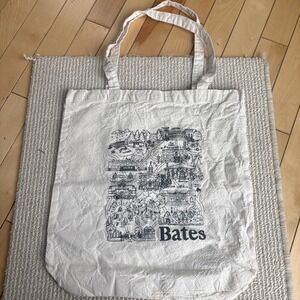 Bates College Maine campus cotton tote bag reusable grocery